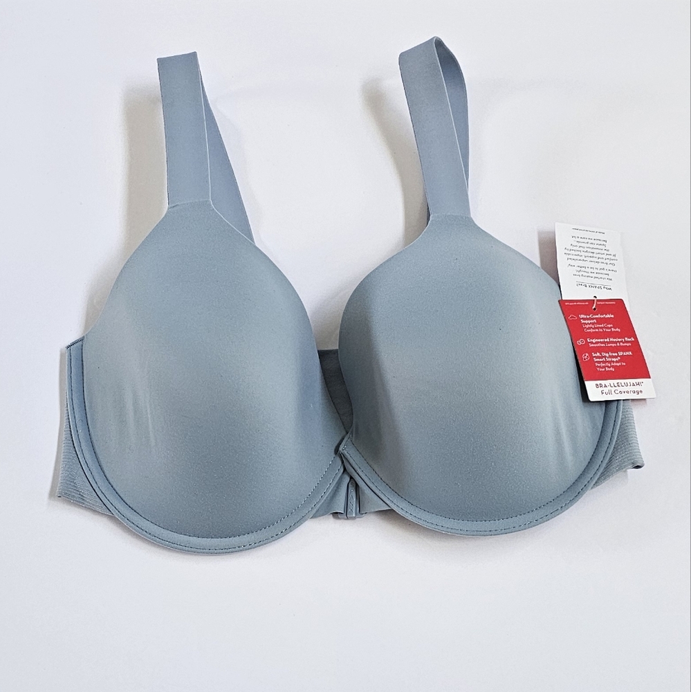 Spanx Bra-llelujah Lightly Lined Full Coverage Bra 36DD Light Blue
